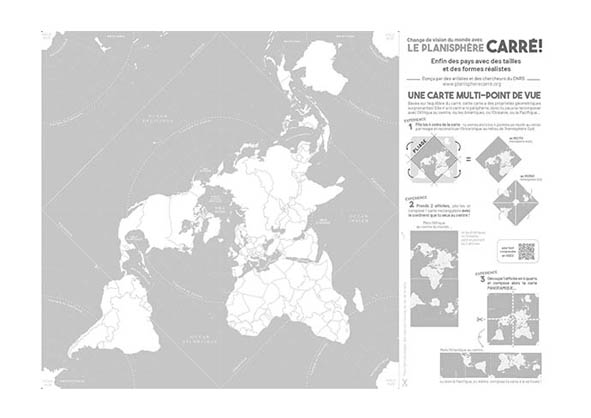 Fonds de cartes vierges (Carré, Mercator, Equal Earth) à télécharger en PDF